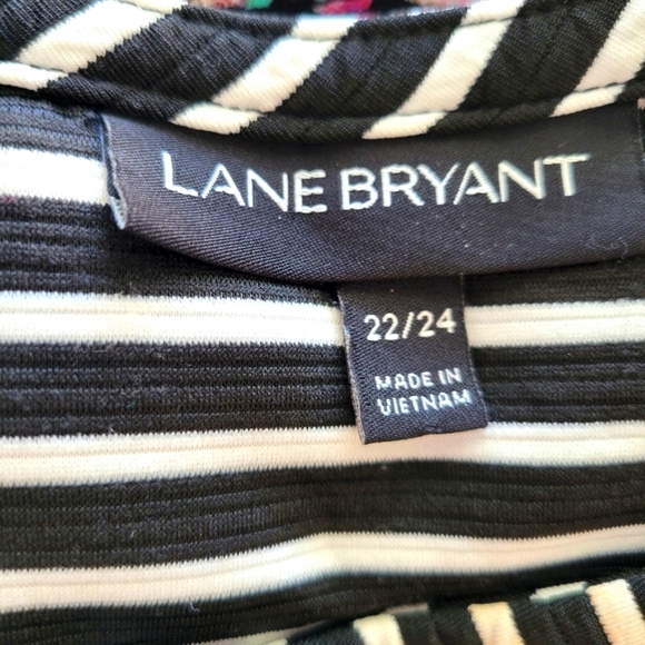 Lane Bryant Belted Striped Dress • Navy & White • Size 22/24 - Picture 4 of 5